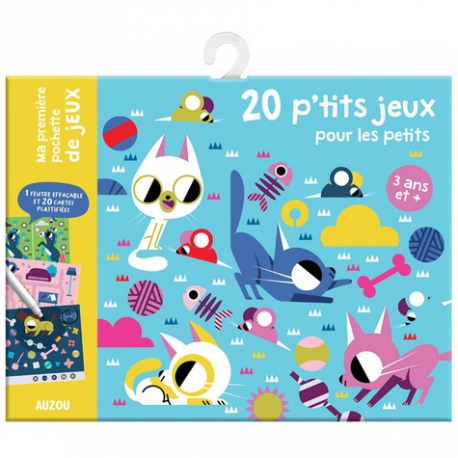 20 p'tits jeux pour les petits - Avec 1 feutre effaçable et 20 cartes plastifiées