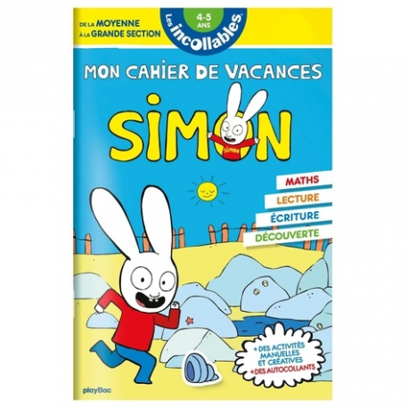 Mon cahier de vacances Simon - De la moyenne à la grande section - Grand Format