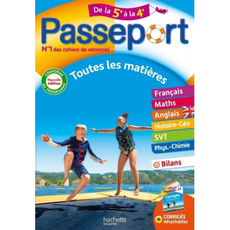 Passeport Toutes les matières de la 5e à la 4e - Grand Format