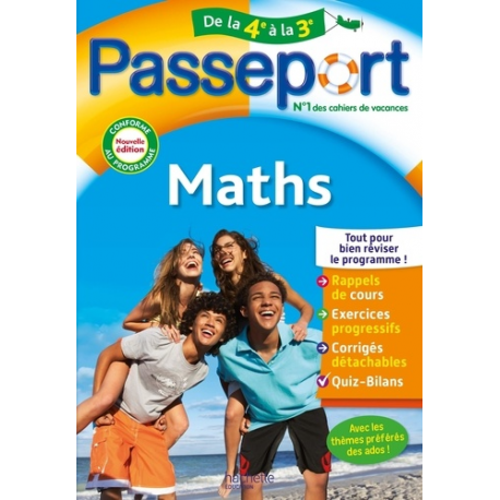 Passeport Maths de la 4e à la 3e - Grand Format