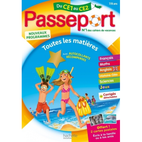 Passeport Toutes les matières du CE1 au CE2 - Grand Format