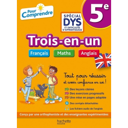 Trois-en-un Français Maths Anglais 5e - Avec corrigés détachables - Grand Format