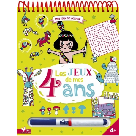 Les jeux de mes 4 ans - Avec 1 feutre effaçable - Album