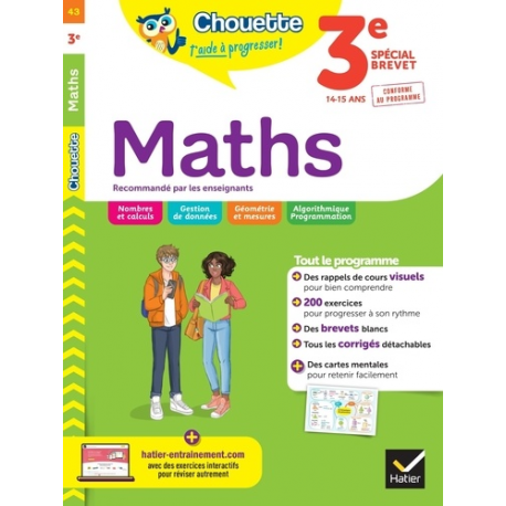 Maths 3e - Cahier de révision et d'entraînement - Grand Format