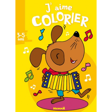 J'aime colorier chien - Grand Format