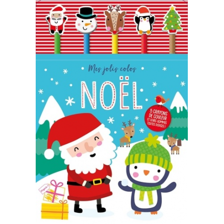 Noël - Avec 5 crayons de couleur et leurs gommes - Album