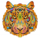 (139 pièces) - Rainbow Wooden Puzzle - Tigre