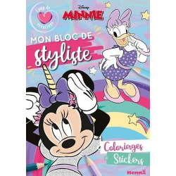 Mon bloc de styliste Minnie - Coloriages- stickers - Grand Format