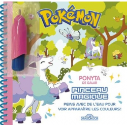 Pokémon - Ponyta de Galar - Peins avec de l'eau pour voir apparaître les couleurs ! Avec 1 pinceau - Album