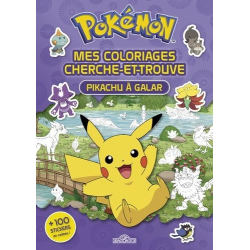 Mes coloriages cherche-et-trouve Pokémon - Pikachu à Galar. + 100 stickers en cadeau ! - Album