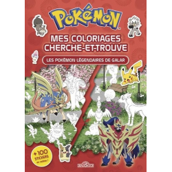 Mes coloriages cherche-et-trouve Pokémon - Les Pokémon légendaires de Galar. + 100 stickers en cadeau ! - Album