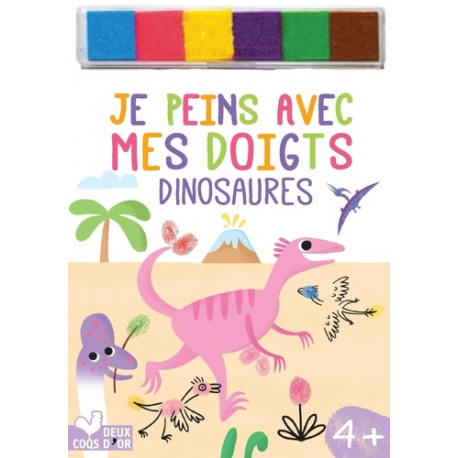Je peins avec mes doigts dinosaures